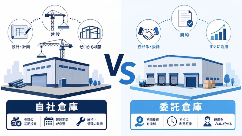 自社倉庫と委託倉庫